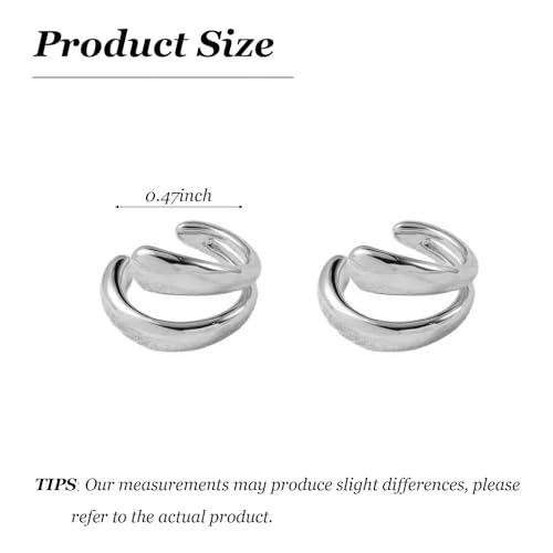 Image of Ear Cuffs Non Piercing Chunky Ear Cuff Earrings for Women Non Tarnish Clip on Cartilage Earrings Trendy Jewelry No Pierced Ears Fake Earring Set Fashion Accessories Jewelry Birthday Gifts
