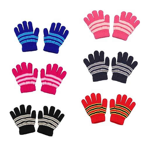 Kids-Winter-Snow-Gloves Boys Girls - Cold-Weather Anti-Slip Ski-Gloves with Thick Plush for 6-9Years