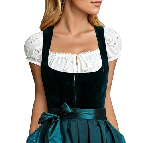 Chemisier de Dirndl en dentelle rose clair élégant pour femme en taille 3XL