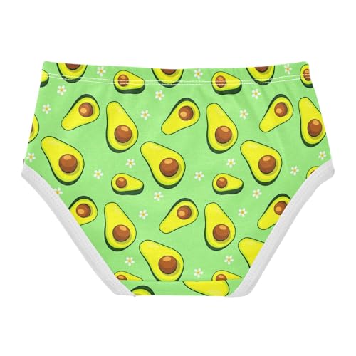 Fruit Avocado Flowers Floral Green Toddler Girls's Underwear 2T 23021822
