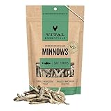 Vital Essentials Minnows Dog Treats, 2.5 oz | Freeze-Dried Raw | Single Ingredient | Premium Quality High Protein Training Treats | Grain Free, Gluten Free, Filler Free