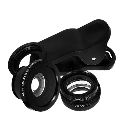LALAFINA Universal Mobile Phone Camera Lens Kit Wide Angle Macro Fisheye Lenses Design