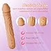 Rabbit Ears Pleasure Toy Electric Adult Toy for Women Realistic Silicone Wand Thrusting Stimulation with Strong Suction Cup for Hands-Free Play - BKS40 (Flesh)