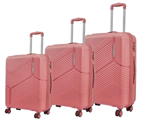 Image of Safari Carter Hard-Sided Polypropylene Suitcase 5 Years Warranty Luggage Set of 3 Trolley Bags (55 & 67 & 76 cm)