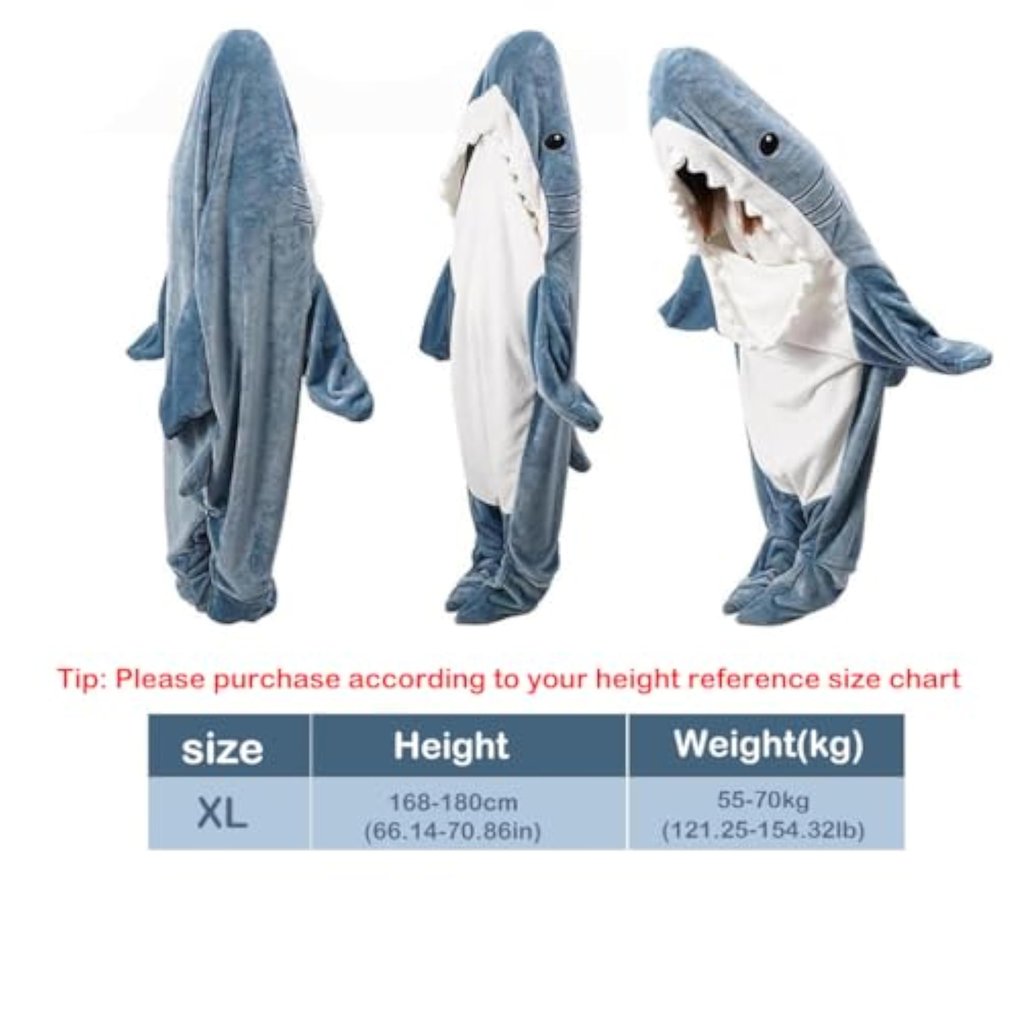 Cute Shark Pajama Blanket for Men and Women