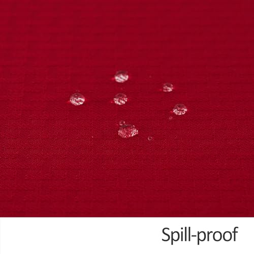 maxmill Rectangle Christmas Tablecloth Weaved Texture Waterproof Spillproof Wrinkle Free Table Cloth, Kitchen Dining Room Decoration, Holiday Party, Banquet Event Dinner, 52 x 70 Inch, Red – Image 6