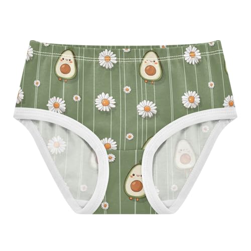 Wusikd Avocados Daisy Girls' Underwear Cotton Girls Briefs Soft Toddler Underwear 2T