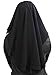 MyBatua 3 Layers Saudi Niqab In Breathable Black Georgette, Wholesale Price, 1pc Face Veil NQ-003