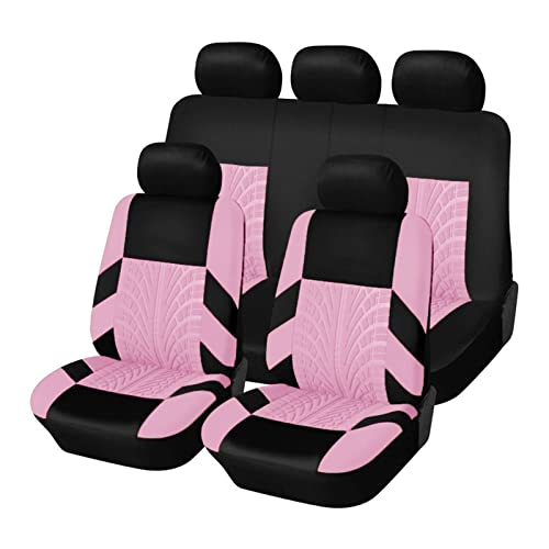 Housses de siège voiture universelles ensemble complet lavable rose auto