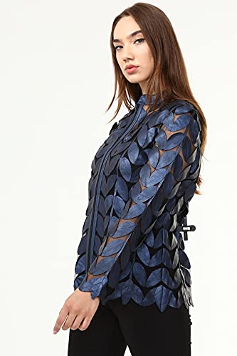 Zamback Design Handmade Leaf Leather Jacket3