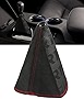 YAKEFLY Universal Shift Boot Cover,Car Shifter Lever Knob Boot Dust Cover,JDM Style Canvas Hyper Fabric Gear Shift Knob Boot Dust Cover,Car Shifter Cover Shift Boot (Black)