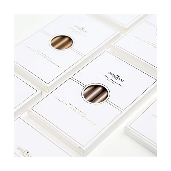 UNIQOOO Varillas de cera de sellado para sello de cera – dorado champán, ideal para tarjetas de Navidad, invitaciones de… - Imagen 7
