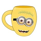 Silver Buffalo DM7544 Universal Despicable Me Two Eyed Smile Oval Curved Ceramic Mug, 18-Ounces