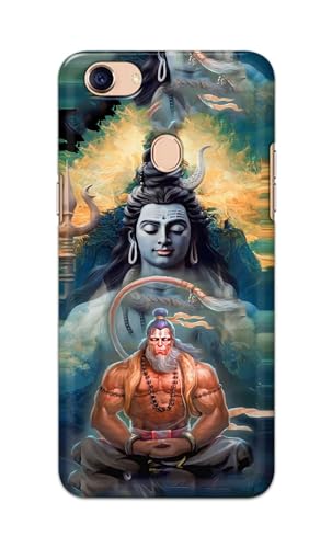 Image of PRINTFIDAA Printed Hard Back Cover Case for Oppo F5 | Oppo F5 Youth | Oppo F5 Plus Back Cover (Lord Shiva and Hanuma) -112