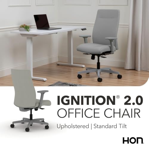 Image of HON Ignition 2.0 Ergonomic Office Chair, Lumbar Support, Desk Chair, Fog
