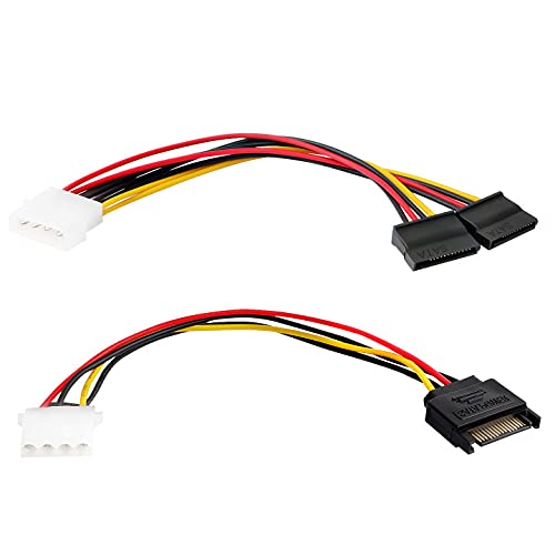 Buy Molex to SATA Power Splitter Cables, 4 Pin to SATA 15 Pin Molex