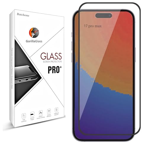 Image of BATCHONE Tempered Glass Screen Protector Compatible for B17 Pro Max (Black) with Edge to Edge Coverage and Easy Installation kit