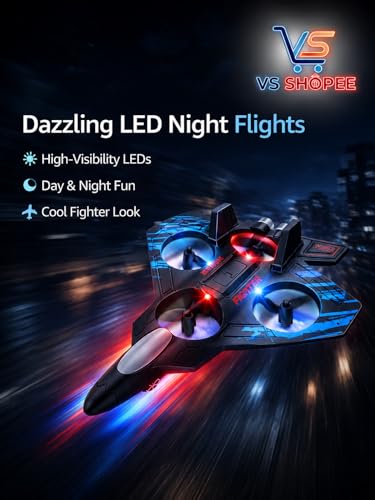 Image of SU-27 RC Fighter Jet: 2.4GHz High-Speed RC Airplane with LED Lights, 6-Axis Gyro & Durable EPP Foam - Easy to Fly Electric Aircraft Toy for Kids, Beginners & Adults (F-22 Drone)