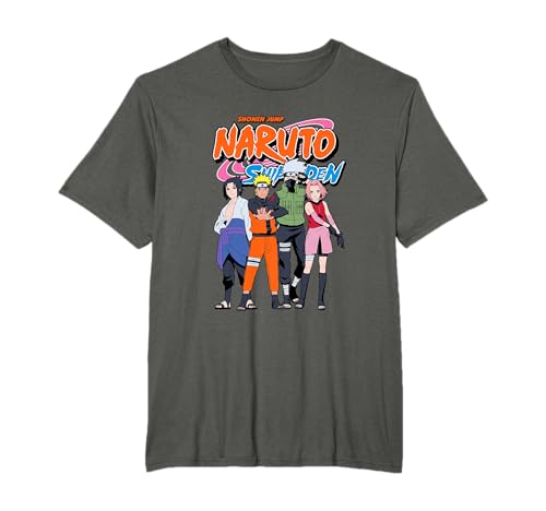 Naruto Shippuden Team 7 with Naruto Logo Anime T-Shirt