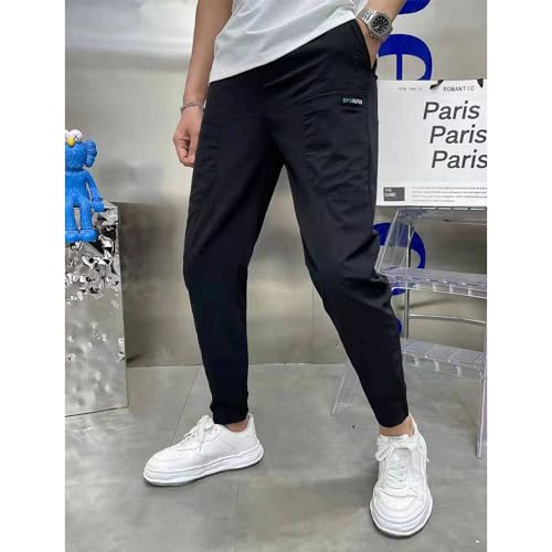 Gincci Men's Stretch Multi-Pocket Skinny Cargo Pants,Men's Casual Pencil Pants, Lightweight Travel Pants 6