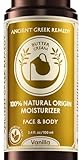 Ancient Greek Remedy Organic Face Moisturizer for Dry Skin - Anti Aging Face & Body Butter Cream - Almond, Jojoba, Olive, Rosehip, Vanilla, Vitamin E Oil. Natural Lotion for Women & Men 3.4 oz