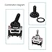 Toggle Switch Cover, 6 Pack Toggle Switch Boot, EDPM Waterproof Rubber Cover, Moisture,Dust and Dirt Resistant,12 mm Thread Diameter(Black)