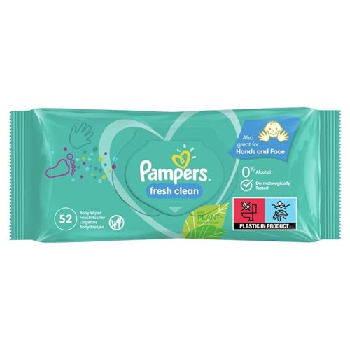 PAMPERS Fresh Clean Lingettes nettoyantes bébé 52 lingettes