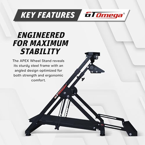 GT OMEGA APEX Wheel Stand - Compatible with Logitech G923, G29, G920, Thrustmaster T300, T500 TX & TH8A, PS4 Xbox Fanatec