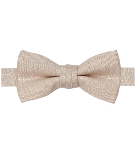 Opiniones y reviews de Corbatas y pajaritas para Niño , listamos los 10 mejores. 48 BELLUNO - Pajarita sólida preatada para hombres y niños, mezcla de algodón y lino, 84 Beige cálido, 0-5 yrs.