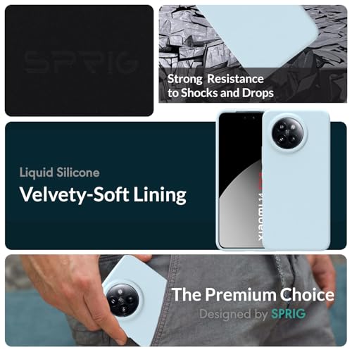 Image of SPRIG Compatible with Mi 14 CIVI Premium SilkTone Back Cover Drop Tested Shock Proof Mobile Case for Men, Women, Boys and Girls with Camera Protection (Light Blue)
