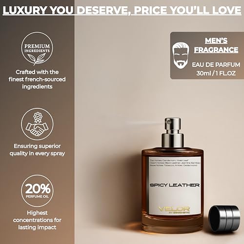 Image of Eau De Parfum for Man | Long Lasting Leather Fragrance | Premium Luxury Perfume | Everyday Use Scent | Ideal Gift for Him & Her - 30ml (Spicy Leather)