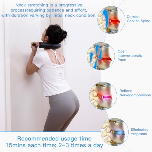 Image of Portable Cervical Neck Traction Device Over Door for Home Use, Restore The Natural Curve of The Neck, Cervical Traction Device for Neck Pain Relief or Spinal Decompression, Posture Correction