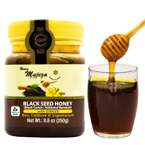 Miel natural con semilla negra y jengibre 250 g