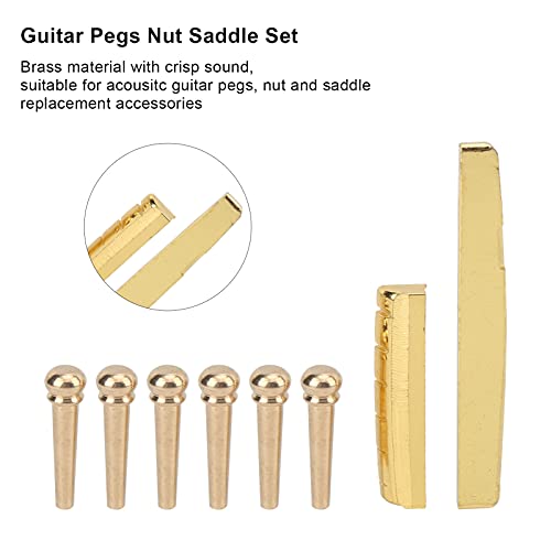 Conjunto de pedaleiras de violão com porcas e pinos de ponte de violão, acessórios de substituição d