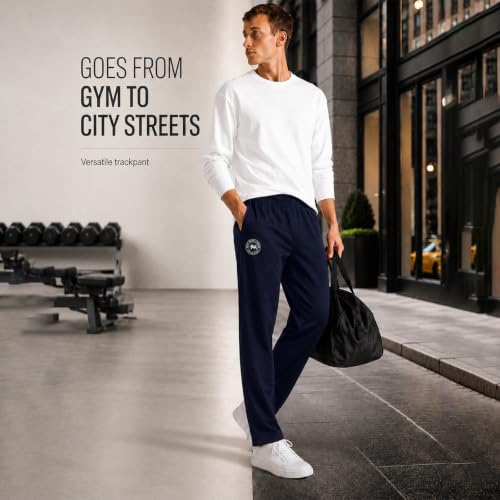 Image of Pepe Jeans Cotton Rich Solid Trackpant, Lounge Pant, Sportswear for Men - L (Pack of 2)