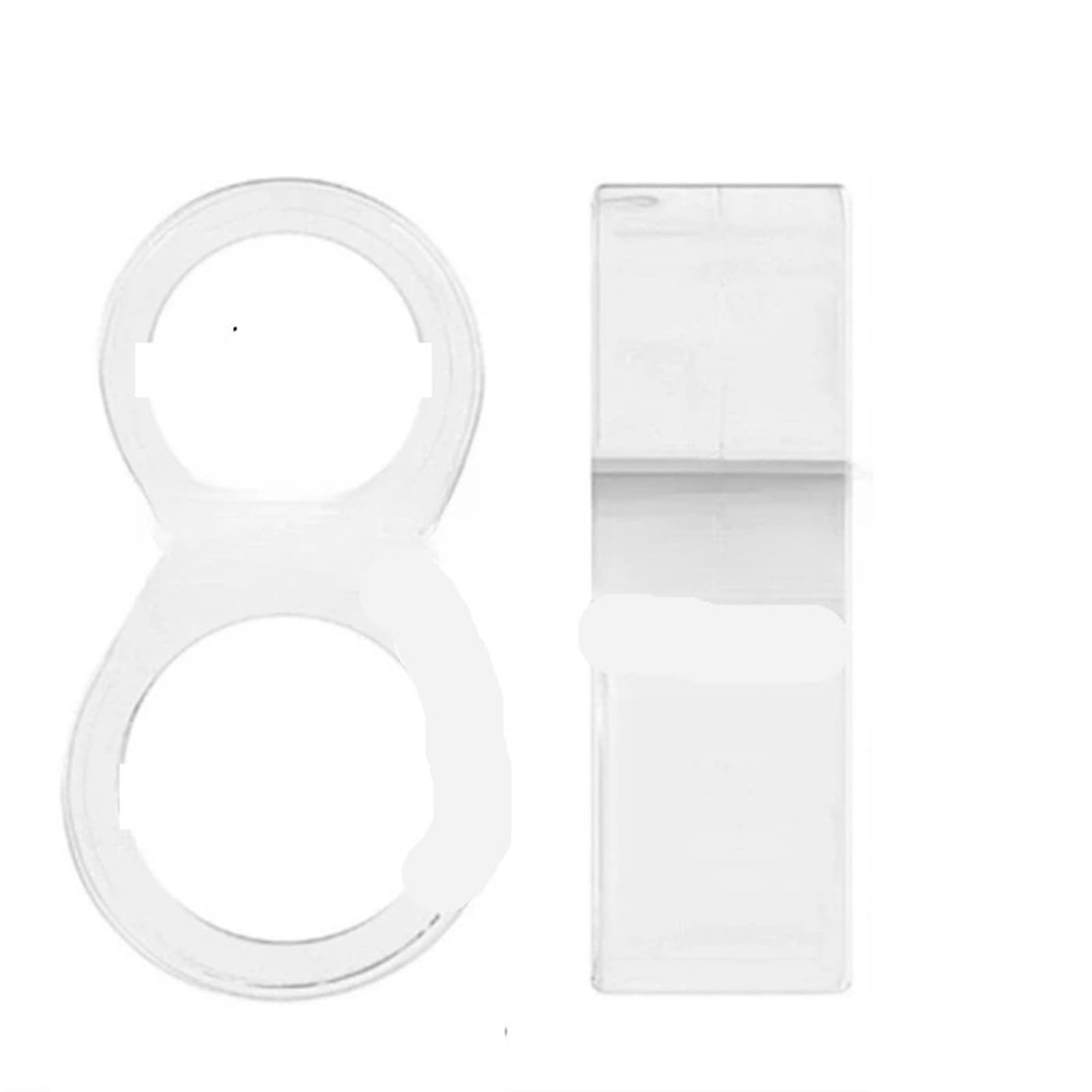 Door Stop Transparent Door Handle Protector Anti Collision Bumper Household Essentials Stopper Home Improvement Wall(Double Ring,8PCS)