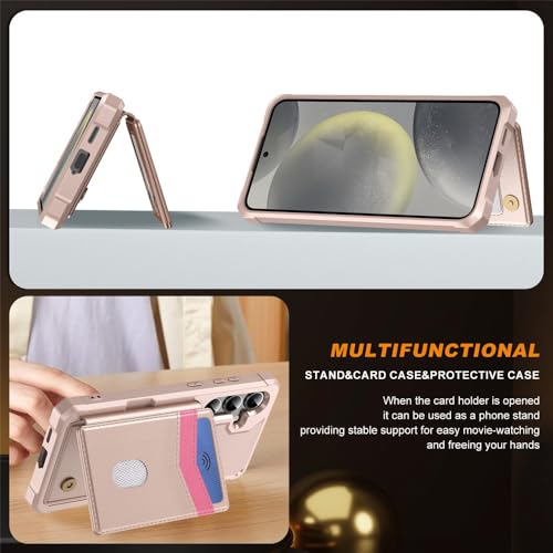 Coque Samsung S25 Plus violette anti-rayure avec fentes portefeuille