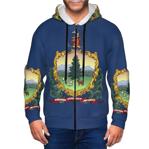 Sweat à capuche zippé Vermont en polyester doux du S au 3XL