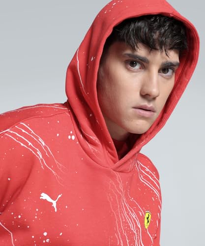 Image of PUMA Men, Ferrari Race Color S Hoodie, Rosso Corsa, M, (63048502)