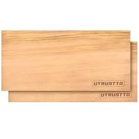 Zedernholzbrett zum Grillen 2er Set - UTRUSTTO Grillbretter, Räucherbretter aus Zedernholz hergestellt aus 100% natürlichem, für einen besonderen Grillgeschmack