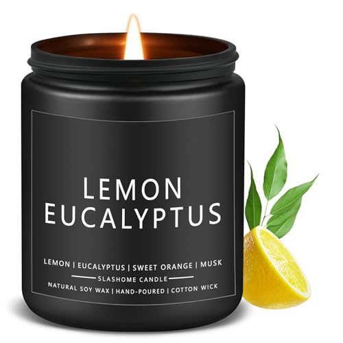 Lemon Eucalyptus Scented Candles for Outdoor, Soy...