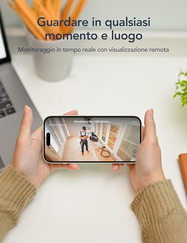 GNCC GC3 Telecamera Interna, Fissa, WiFi 2.4GHz, Rilevamento di Movimento e Suono, Baby Monitor 1080P, Archiviazione Cloud e Micro SD, Abbonamento Richiesto, Installazione Facile, Plug-in - Immagine 3