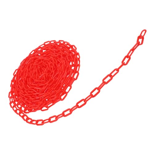 FIXOSHEE Kunststoff Sicherheitskette Rot Für Baustellen Absperrung Robuste Baukette Mit Hoher Belastbarkeit Leicht Zu Transportieren Und Aufzustellen