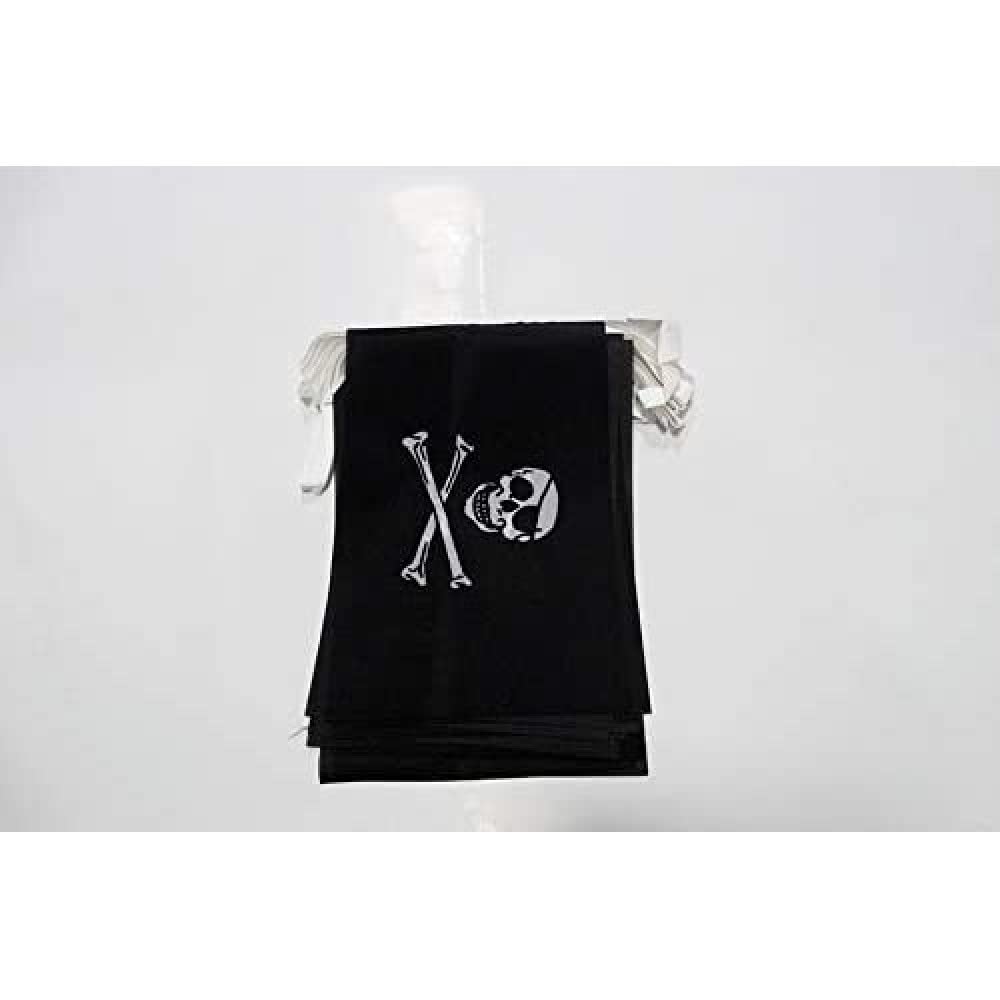 Guirlande drapeau pirate en polyester résistant de 200g avec grands fanions AZ FLAG