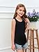 Haloumoning Girls Tank Tops Kids Summer Crewneck Sleeveless Shirts Dancewear 5-14 Years Black