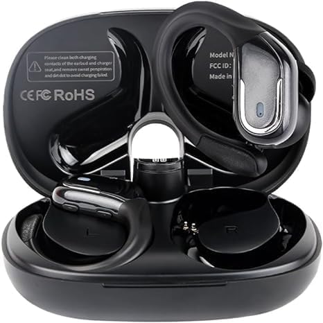 Wireless Earbuds Bluetooth 5 4 in-Ear Headphones Noise Cancelling Wireless Headphones with LED Battery Display Mics Clear Call