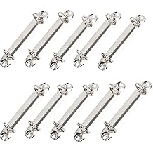 10 Packs 2-Hole Ring Binder Mechanism Replacement Kit, 2 O Rings Metal Clip Ring Binder Mechanism Loose Leaf Binding Rings for Organizers Binder Planners for A5 B5 A4 Size, Silver Color, 25mm