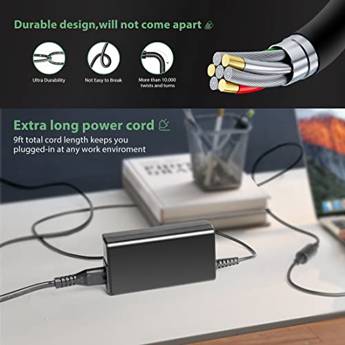 Laptop Charger 65W Ac Adapter Compatible With Hp Dell Toshiba Ibm Acer Asus Sony Fujitsu Gateway Notebook Ultrabook Chromebook Monitor Universal Power Supply 13 Tips #TOP3