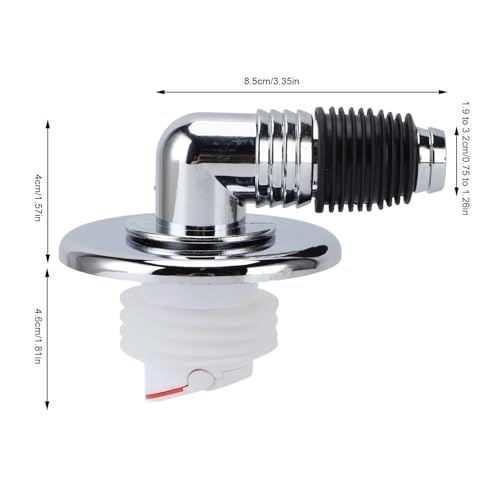 Abfluss Abfluss Abdeckung für Waschmaschinen, 3,4 Zoll Dusch Abfluss Abfluss Abdeckung mit Rohr Verbinder, Quadratischer Einweg Abfluss Ventil mit Schnellem Drainage Dusch Stecker