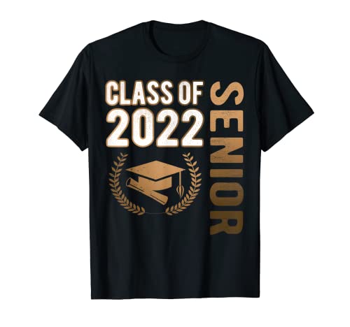Clase de 2022 Senior Year 22 Melanina HBCU Colores Graduación Camiseta